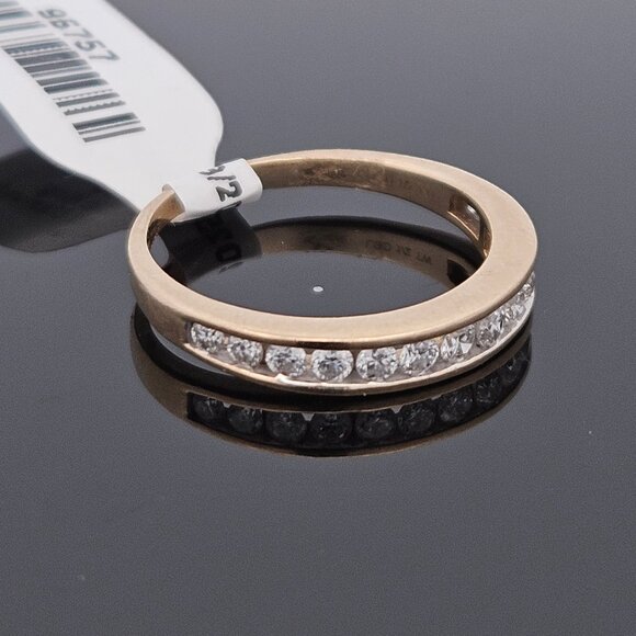 10K Yellow Gold 1/2TCW Diamond Channel Set Band Wedding Ring Size 7.25 - Picture 11 of 15